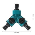 thumbnail image 2 of Garden Hose Y Splitter, 3 Way Water Tap Faucet Splitter Plastic Adapter Connector with Shut Off Valve for Garden Greenhouse Drip Irrigation Lawn Watering, 2 of 9