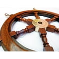 thumbnail image 4 of Nagina International Deluxe Nautical Heavy Brass Handle Ship Wheel | Wall Hanging | Numerals | Vintage Gift (18 Inches), 4 of 6