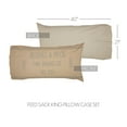 thumbnail image 5 of VHC Brands Grace Pillow Case Set King Size Cotton Farmhouse Vintage Grain Sack Style Reversible Stripe 21x40, 5 of 6