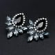 thumbnail image 3 of Pendientes de de cristal florales para mujer, joyería fina para accesorios para el oído Zulema Pendientes de cristal negro de la flor, 3 of 7