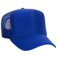 thumbnail image 2 of Couver 5 Panel High Crown Mesh Back Trucker Hat, Polyester Foam Front, Blue, 12PCS Bulk Set Pack, 2 of 7