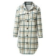 thumbnail image 6 of LYXSSBYX Womens Jackets and Coats Clearance Womens Plaid Long Wool Blend Coat Shacket Jackets Long Sleeve Button Down Casual Boyfriend Flannel Shirts, 6 of 6