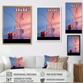 thumbnail image 4 of Designart "Magenta And Blue Still Life" Flowers Floater Framed Wall Art Living Room, 4 of 5