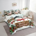 thumbnail image 3 of jejeloiu Cartoon Christmas Snowman 7-Piece Twin Bedding Sets,Red Xmas Berry Bedding Comforter Set,Happy New Year Sheet Sets For Girl Boys Kids,Super Cozy Room Decor Reversible, 3 of 8
