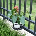 thumbnail image 7 of Walbest Hanging Railing Planter Basket, Iron Art Hanging Basket, Iron Potted Plants Rack, Flower Pot Holder Hanger Over The Rail Fence Pot Stand for Balcony Porch Fence Indoor and Outdoor Use, 7 of 7
