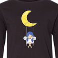 thumbnail image 4 of Inktastic Cute Fairy, Fairy On The Moon, Fairy On A Swing Long Sleeve Youth T-Shirt, 4 of 5