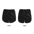 thumbnail image 3 of KLL Black Marble Texture Abstract Pattern Shorts Women,Athletic Shorts High Waisted Running Shorts Pocket Sporty Short Gym Elastic Workout Shorts-Medium, 3 of 7