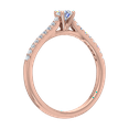 thumbnail image 2 of 1/3 Carat Prong Set Solitaire Diamond Engagement Ring Band in 14K Rose Gold (Ring Size 8), 2 of 5