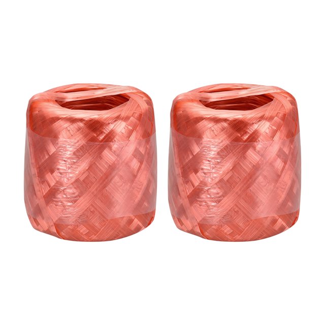 Uxcell Polyester Nylon Plastic Rope Twine Household Bundled for Packing ,250m Red 2 pack