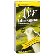 Ayr Saline Non-Medicated Dry Nasal Gel w/ Soothing Aloe, 0.5oz, - 3 Pack