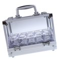 thumbnail image 4 of Caja de almacenamiento de fichas de póquer con portador de acrílico vacío transparente con bandeja para 6 estantes Baoblaze Caja de chip de póker, 4 of 8