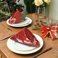 thumbnail image 3 of GZHJMY Merry Christmas Winter Cloth Napkins Washable Reusable Polyester Dinner Napkins 20 x 20 Inch for Home Weddings Parties Holiday Table Napkins Set of 4, 3 of 7