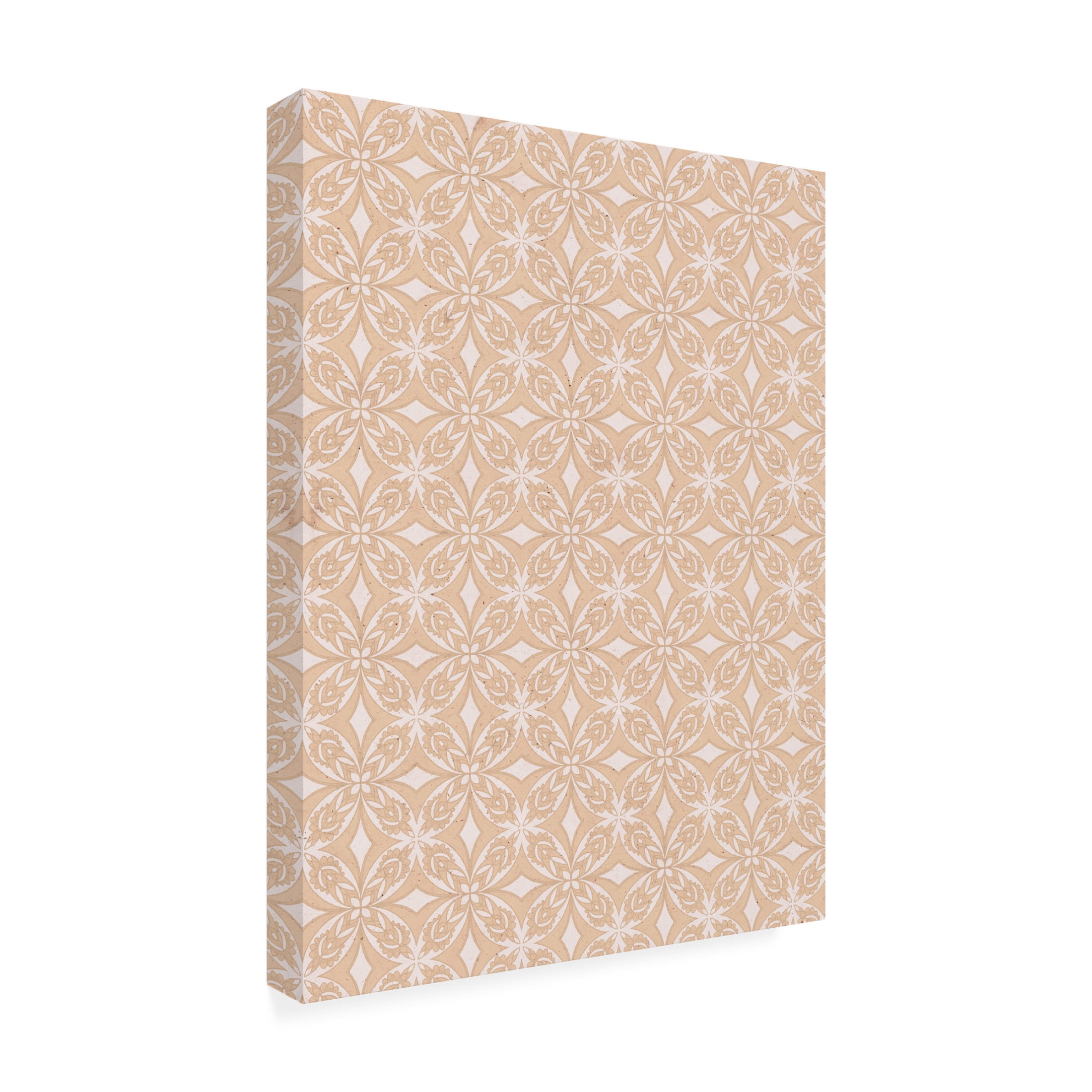 Canvas Wall Art - Treechild 'Geometric Beige Tile Pattern' Wall Art for Living Room, Bedroom, or Office D?cor by Trademark Fine Art - 24 x 32 Inches