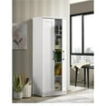 71" Freestanding White Kitchen Pantry with Framed Panel Door