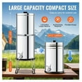 thumbnail image 5 of Stainless Steel Water Filter, 2.25G Gravity Water Filter System, 304 Stainless Steel Countertop Filter, Reduces Lead & Chlorine, 2 Ceramic Filters, Spigot, 5 of 7