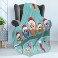 thumbnail image 4 of Christmas Soft Flannel Fleece Throw Blanket, Owl Family Sitting on Tree Branch Like Little Elves of Noel Animal Design, Cozy Plush for Indoor and Outdoor Use, 50" x 60", Multicolor, by Ambesonne, 4 of 5