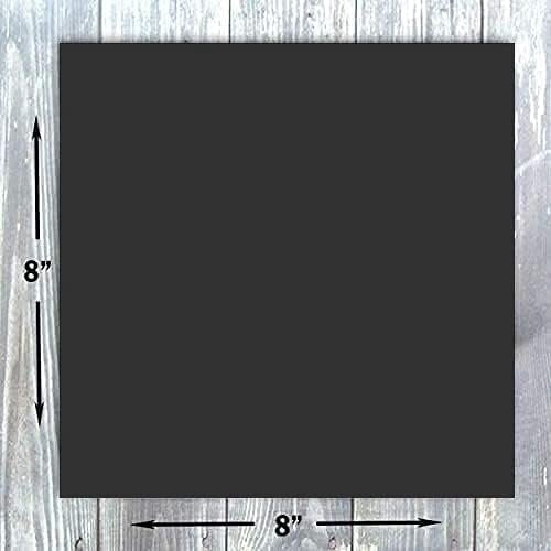 Hamilco 8x8 Black Cardstock Paper 80 lb Cover Card Stock 100 Pack