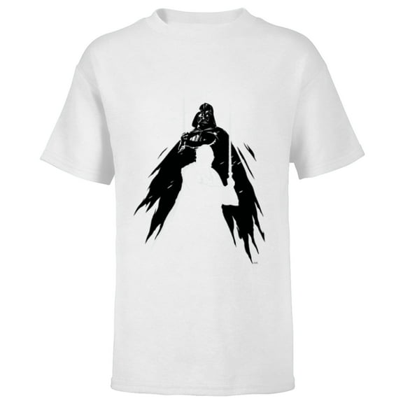 Star Wars Obi-Wan Kenobi Darth Vader Light and Dark - Short Sleeve T-Shirt for Kids - Customized-White