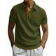 thumbnail image 1 of pstuiky camiseta de hombre, Camisa informal de verano para hombre, color liso, ventilada, holgada, con cremallera y bolsillos de solapa, manga corta ropa de hombre xxxl, 1 of 9