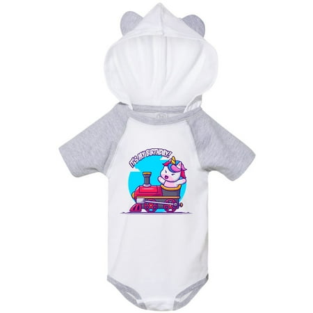 

Inktastic Unicorn Birthday Train Gift Baby Boy or Baby Girl Bodysuit