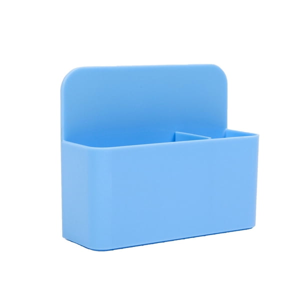 Wosthever Organizador de caja de marcadores de pizarra blanca, duradero y anticaída, caja de almacenamiento magnética, soporte magnético para Almacenamiento y organización del hogar Azul l