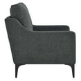thumbnail image 2 of Modway Corland Upholstered Fabric and Metal Armchair in Charcoal, 2 of 7