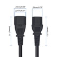 thumbnail image 5 of C14 to C13 Extension Power Cable IEC 320 C14 Male to C13 Female Power Converters, 5 of 9