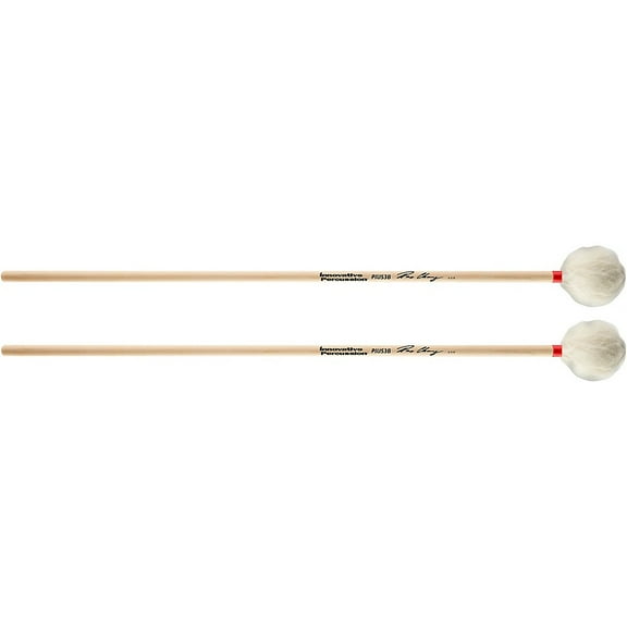 Innovative Percussion Medium General Marimba Mallets with Birch Handle White Yarn Medium