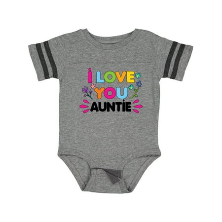 

Inktastic I Love You Auntie with Flowers Gift Baby Girl Bodysuit