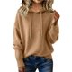 thumbnail image 2 of Suéteres de mezcla de Cachemira for mujer, sudaderas con capucha de lana suave con cuello redondo, jersey de punto acogedor con cordón for Otoño e Invierno 2026, 2 of 4
