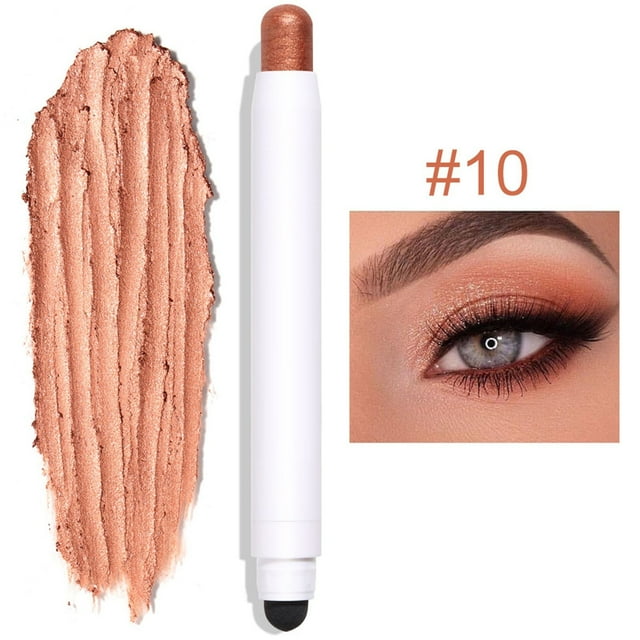 Dadatutu Matte Cream-To-Powder Eyeshadow Stick, 2 in 1 Eyeshadow Pencil Crayon Eye Brightener Stick, 12 Colors Matte Pearlescent Eyeshadow Pencil Non-Smudge Nude Makeup Base Eye Shadow