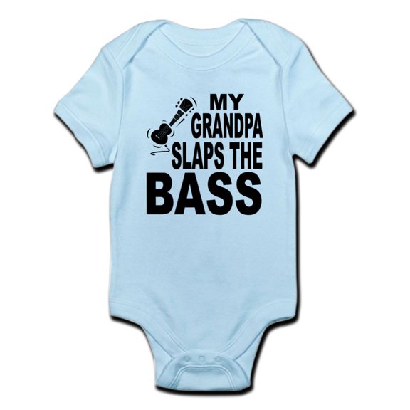 CafePress - My Grandpa Slaps The Bass Body Suit - Baby Light Bodysuit