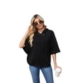 thumbnail image 1 of Richie House Women's Cloak Sweater with Hood and Bow Size XS-XL ARH2057-XS, 1 of 4