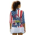 thumbnail image 3 of HUIACONG American Flag Eagle 250 Design Womens 3/4 Sleeve Golf Shirts, Quarter Zip Versatile Tennis Tops Quick Dry Ladies Golf Top 3/4 Sleeve, 3 of 10