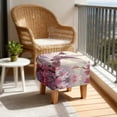 thumbnail image 4 of SCRAWLGOD Hummingbird Peach Blossom Print Ottoman Cover Stretch Square Ottoman Slipcover for Foot Stool, Anti-Scratch Folding Storage Furniture for Living Room with Nonslip Elastic Bottom, 4 of 7