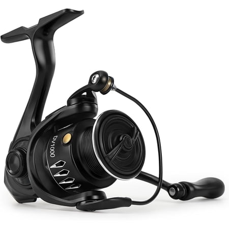 Lightweight Spinning Fishing Reel Sealed Carbon Fiber Up To 20 LB Max Drag 5+1BB for Saltwater&Freshwater 5.2:1 Gear Ratio CNC Spool 1000 for Ice Fishing 2000-5000 Series