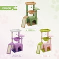 thumbnail image 3 of .&#Cat Tree for Indoor Cats Small Cat Tower with Large Condo Cat Scratching Posts Cozy Hammock and Scratching Ladder for Kittens Pink, 3 of 7