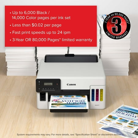 Canon - MAXIFY MegaTank GX5020 Wireless All-In-One Inkjet Printer - White