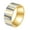 Gold, variant on Men's Stainless Steel 9mm Simple Rainbow Colorful Brushed Cone Triangle Stripe Groove Pattern Engraved Biker Ring Statement Black Size 9