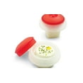 thumbnail image 3 of Lekue Ovo Egg Cooker Kit of 1 Square Egg Mold and 1 Round Egg Mold (Set of 2), Red (3402400SURU008), 3 of 5