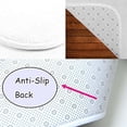 thumbnail image 2 of 3pcs Set Orchid Bath Mat Flowers Wood Planks Background Toilet Pedestal Mat Toilet Seat Lid Covers Cushions Pads Bathtub Rug, 2 of 5