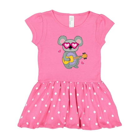 

Inktastic Koala Cute Girls Guitar Outfit Gift Toddler Girl Dress