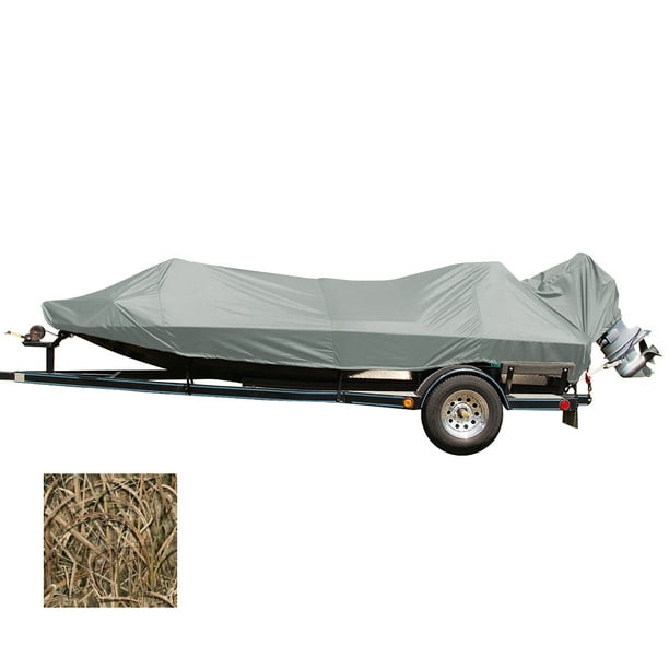 Carver StyledToFit Jon/Bass Boat Style Cover with Attached Motor