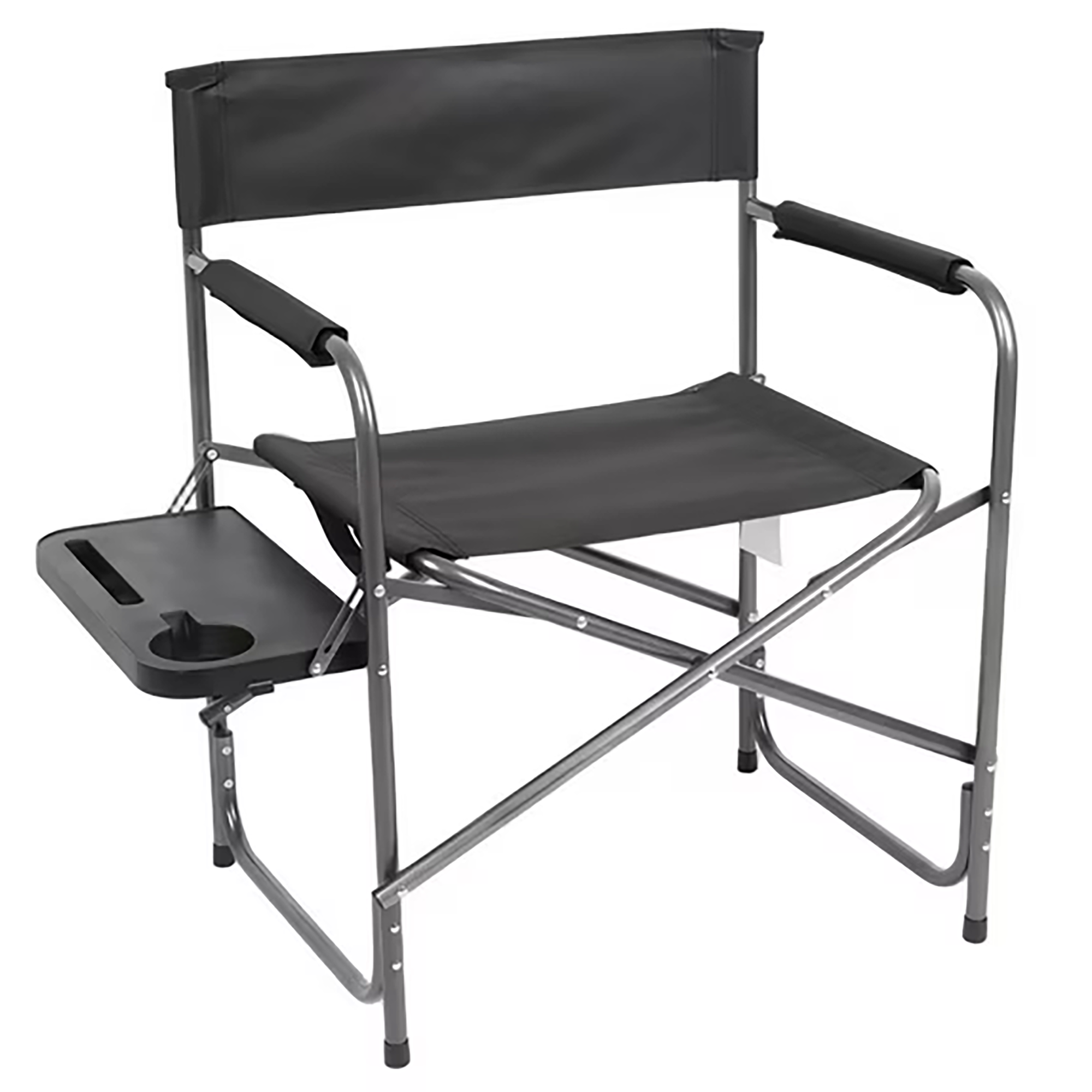 Ozark Trail Director Chair with Side Table, Black