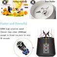 thumbnail image 3 of Batidoras portátiles Licuadora de frutas Licuadora de jugo eléctrica Recargable por USB, 6 cuchillas 3D para una mezcla excelente, 380 ml Negro brillar Electrónica, 3 of 5