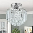 thumbnail image 2 of Aiwen Farmhouse Modern Luxe Chandelier Flush Mount Ceiling Lamp Silver, 2 of 8