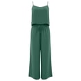 thumbnail image 4 of Xdegoge 2 Piece Sets for Women Linen Sleeveless Matching Sets Cropped Tank Top and Wide-Leg Pants Drawstring Camisole Summer Vacation Lounge Outfits, 4 of 9