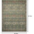 thumbnail image 2 of Magnolia Home by Joanna Gaines x Loloi Sinclair SIN-03 Collection Machine Washable Turquoise/Multi 18" x 18" Sample Rug, 2 of 8