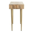 thumbnail image 3 of SAFAVIEH Leni Mid-Century Retro Desk w/Drawer, Natural/Cement/Brass, 3 of 10