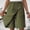 Army Green, variant on Sakmal Bermuda Women's Shorts Wide Leg High Waisted Green Comfy Solid Shorts for Women with Pockets